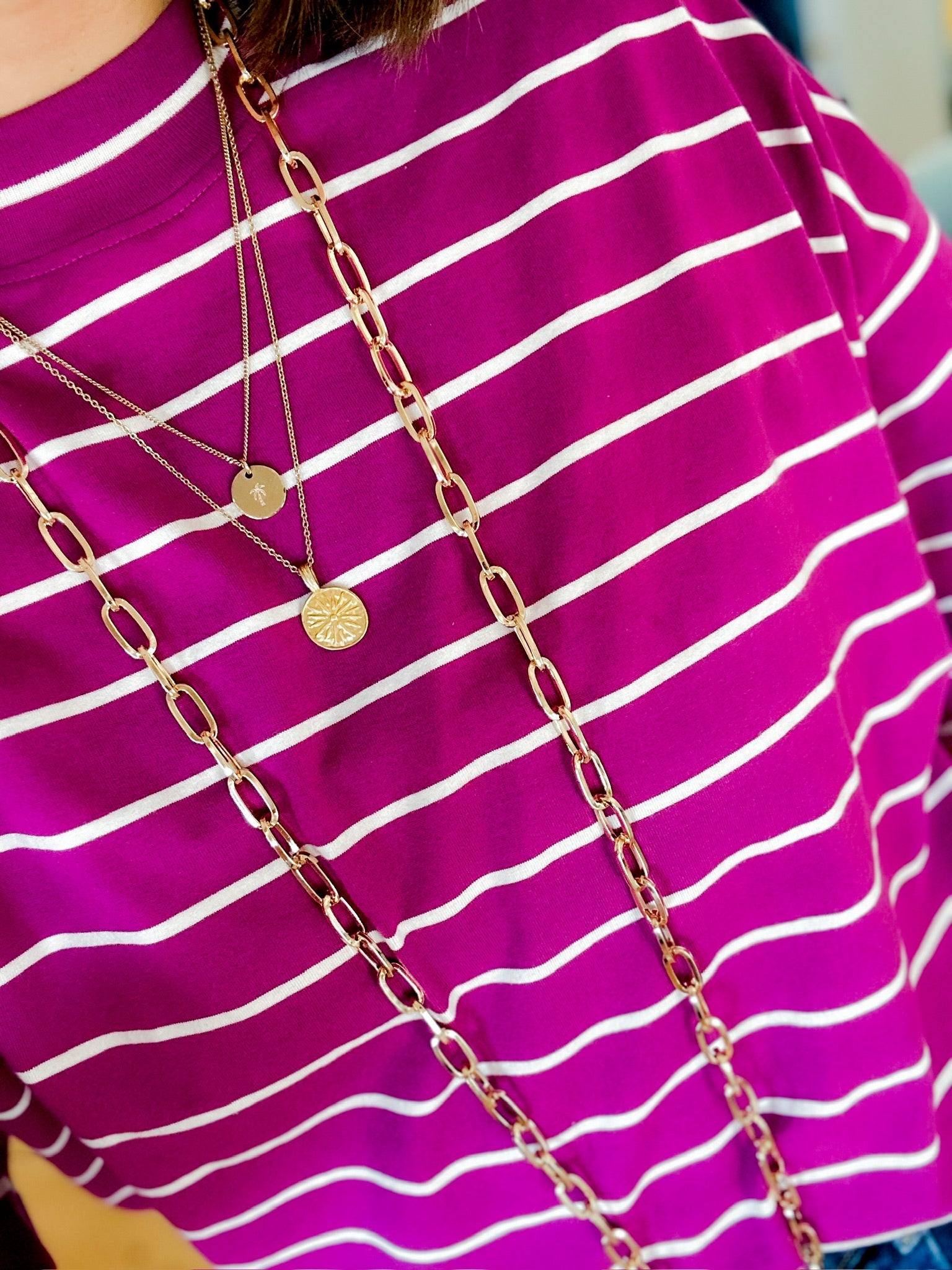 Gold Paperclip Phone Chain