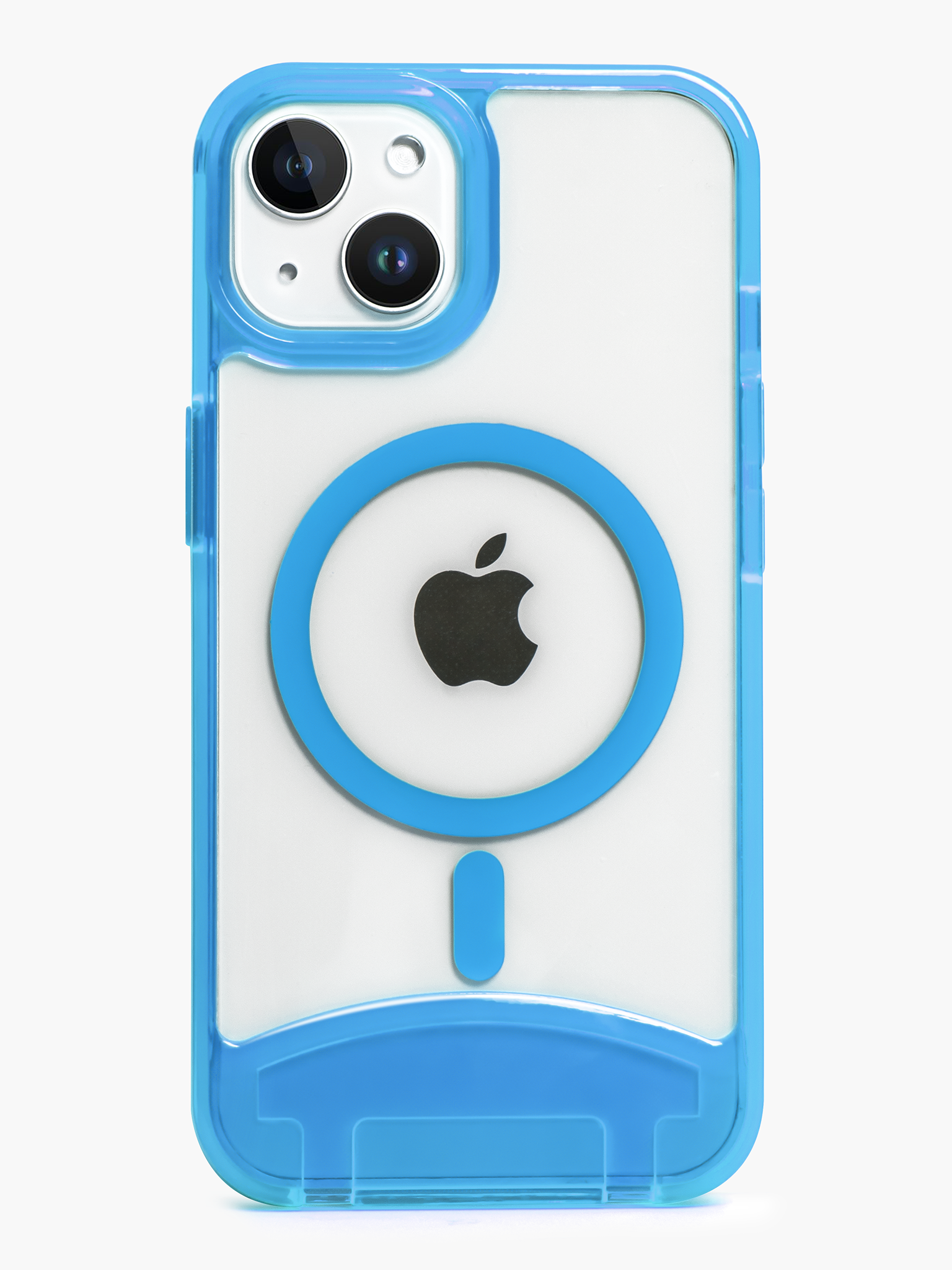 Clear Neon Blue iPhone Case - MagSafe