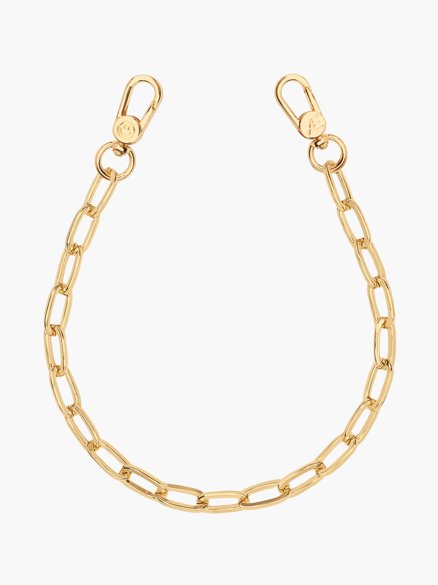 Gold Paperclip Phone Chain
