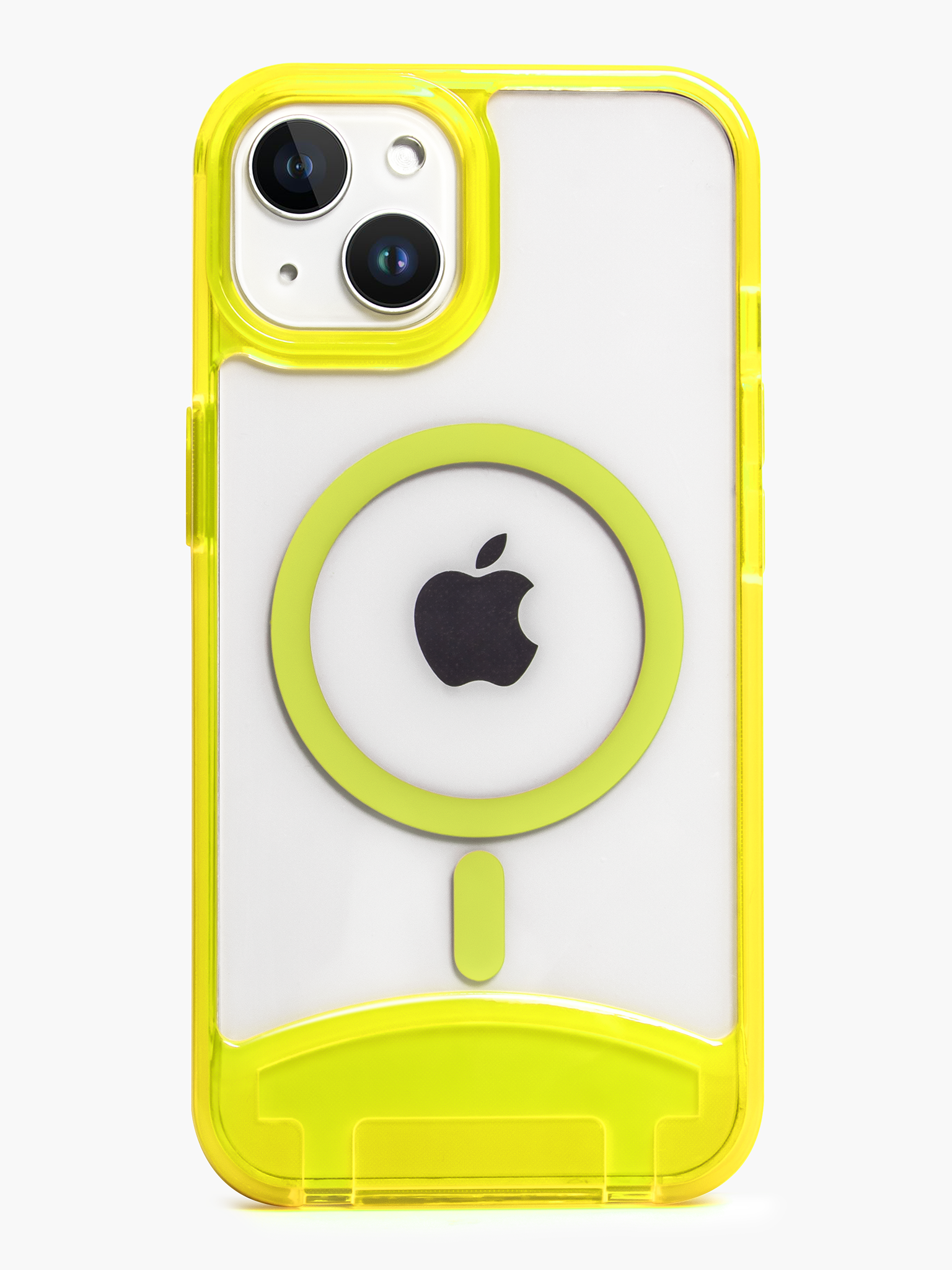 Clear Neon Yellow iPhone Case - MagSafe