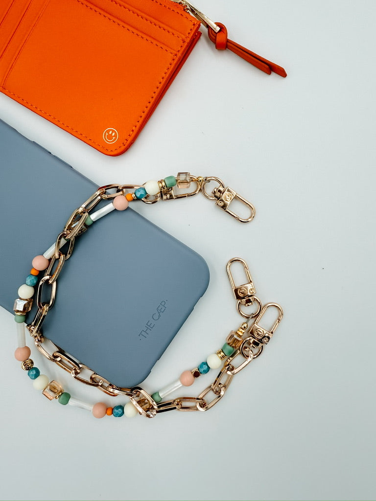Gold Paperclip Phone Chain