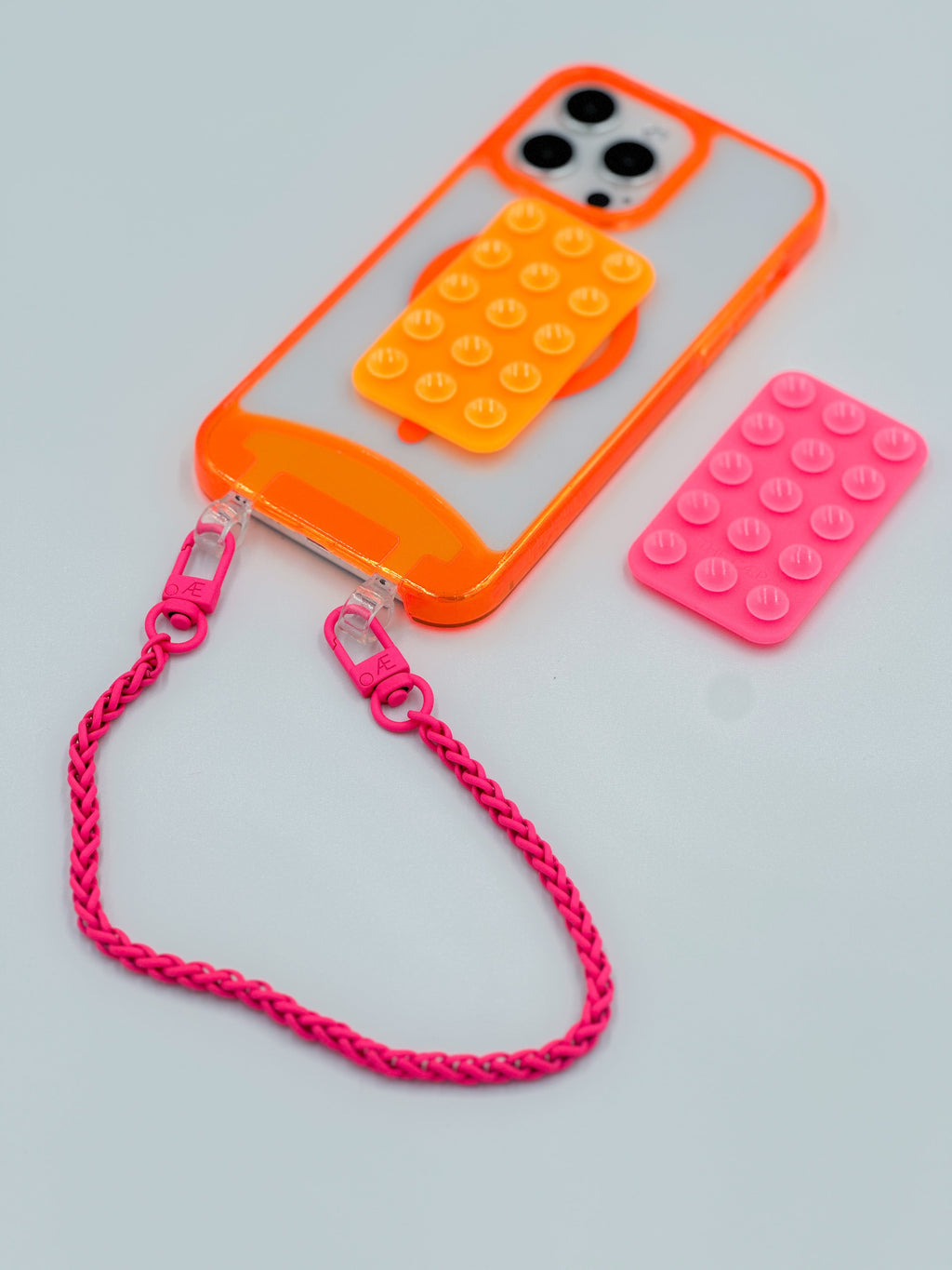 Clear Neon Orange iPhone Case - MagSafe