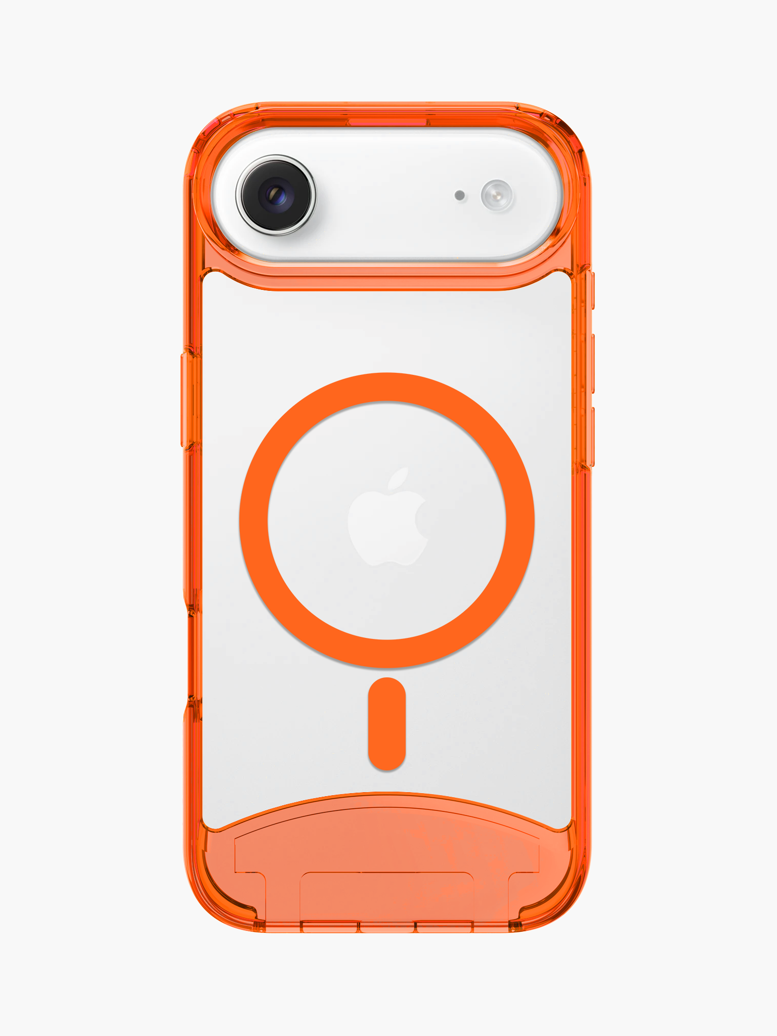 Clear Neon Orange iPhone Case - MagSafe