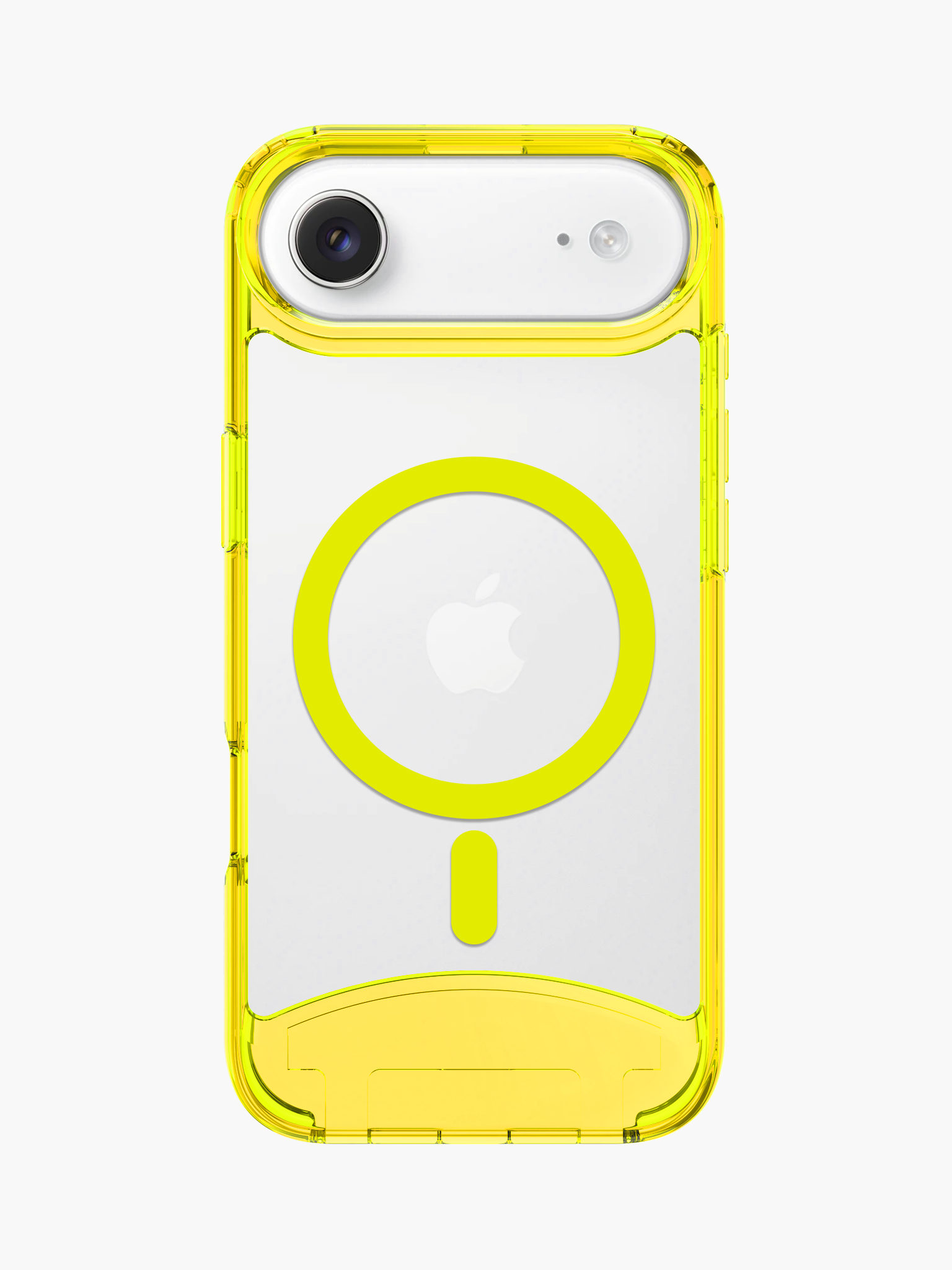 Clear Neon Yellow iPhone Case - MagSafe